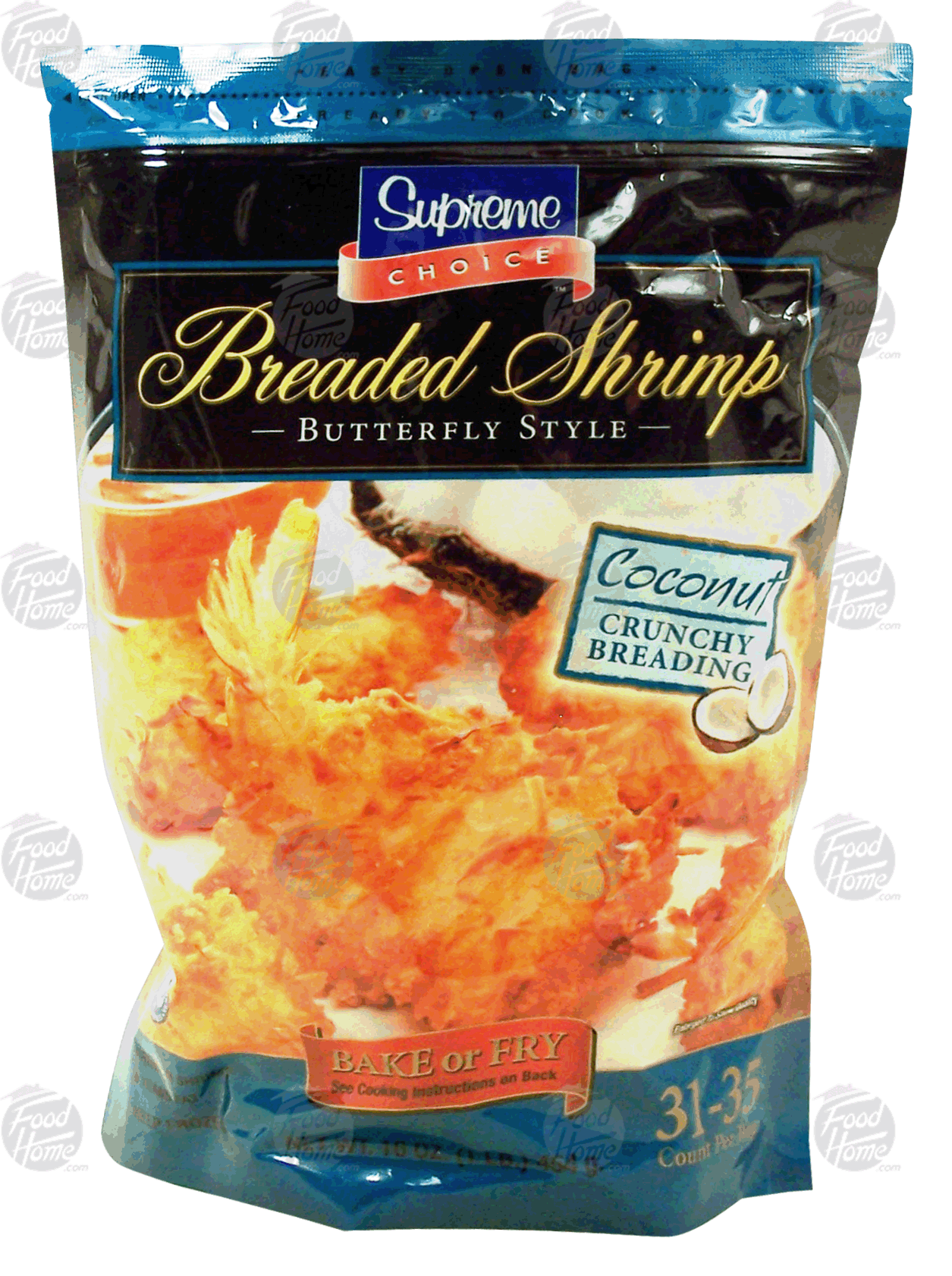 Supreme Choice&nbsp;&nbsp;breaded shrimp, butterfly style, coconut crunchy breading Full-Size Picture